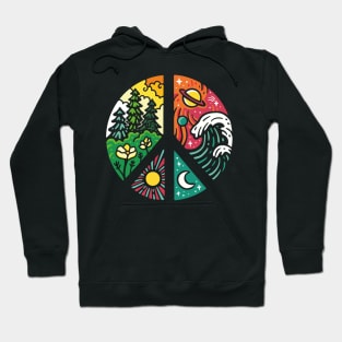 Harmony of Elements: Colorful Universe Tee Hoodie